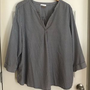 Dalia geo-print 3/4 sleeve blouse